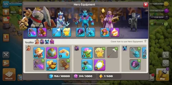 COC247 Max TH12 Base 5 Builders – Strong Heroes & Hero Equipment 